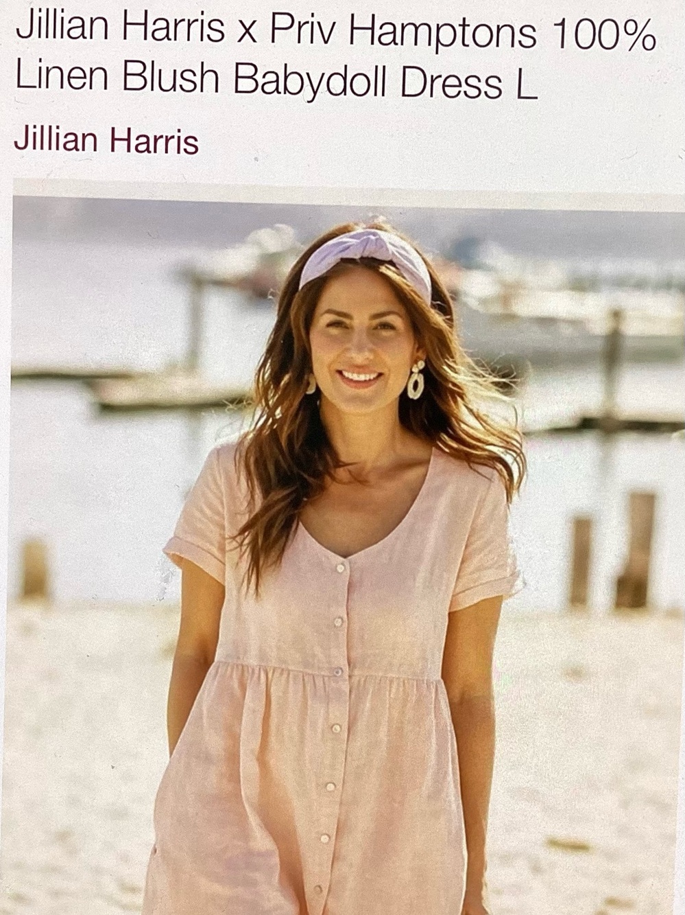 Jillian Harris X Priv Hampton Blush pink Linen Babydoll Dress